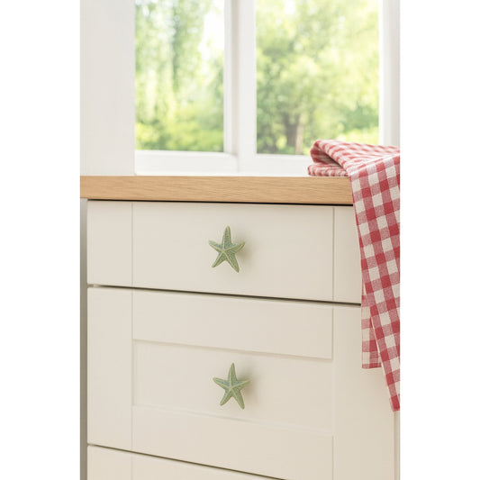 Starfish Knob Cast Iron White, Last Chance