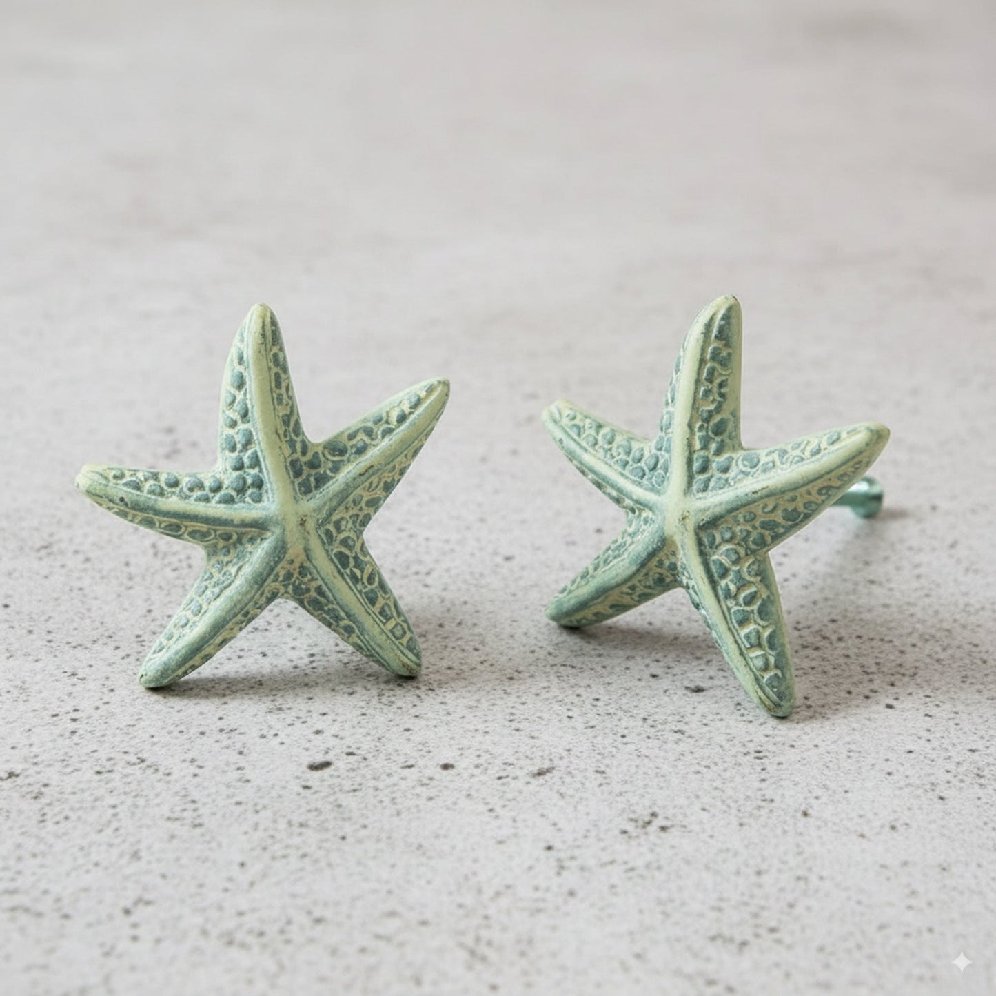 Starfish Knob Cast Iron White, Last Chance