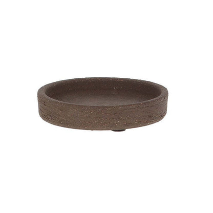 Saucer Unglazed Brown 3.6 in