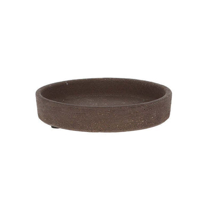 Saucer Unglazed Brown 4.8 in