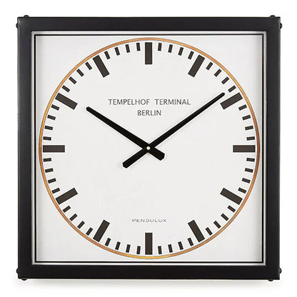 Tempelhof Terminal Clock Black