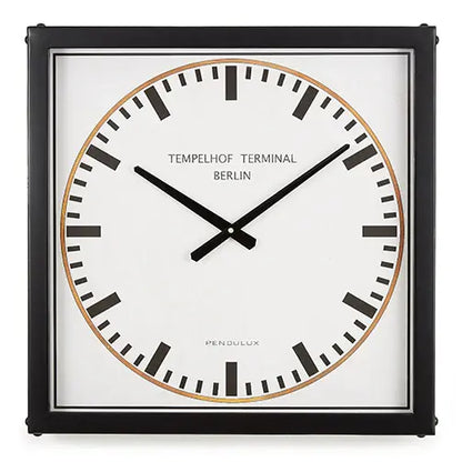 Tempelhof Terminal Clock Black