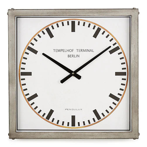 Pendulux Tempelhof Terminal Clock Grey