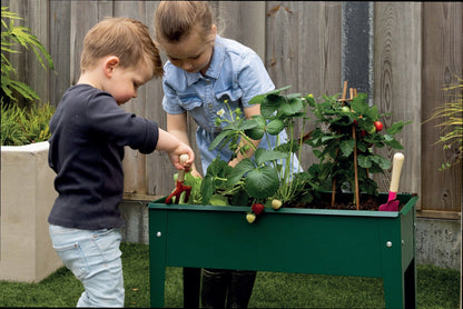 Raised Flower Bed Metal Green L