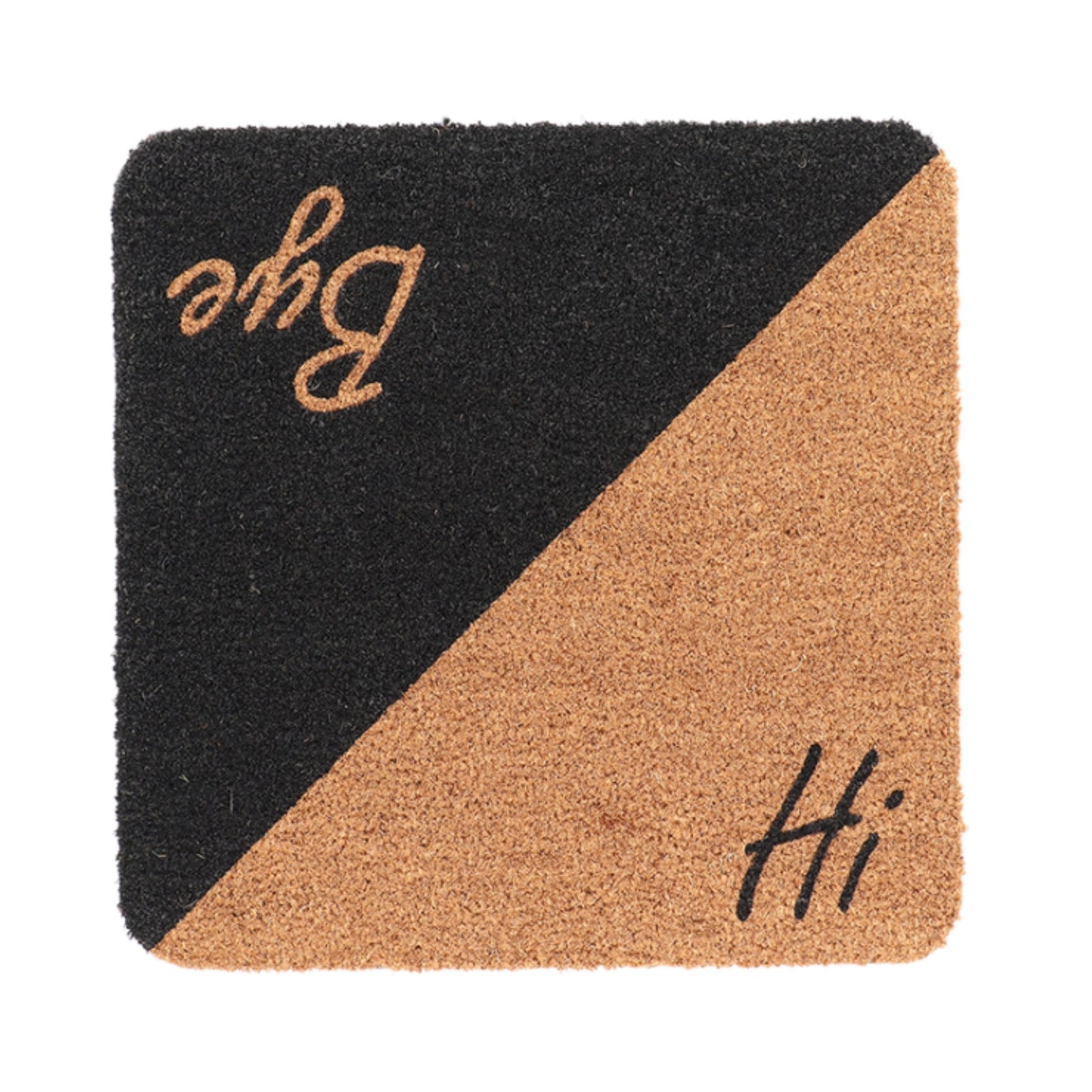 Doormat Coir Hi Bye Square