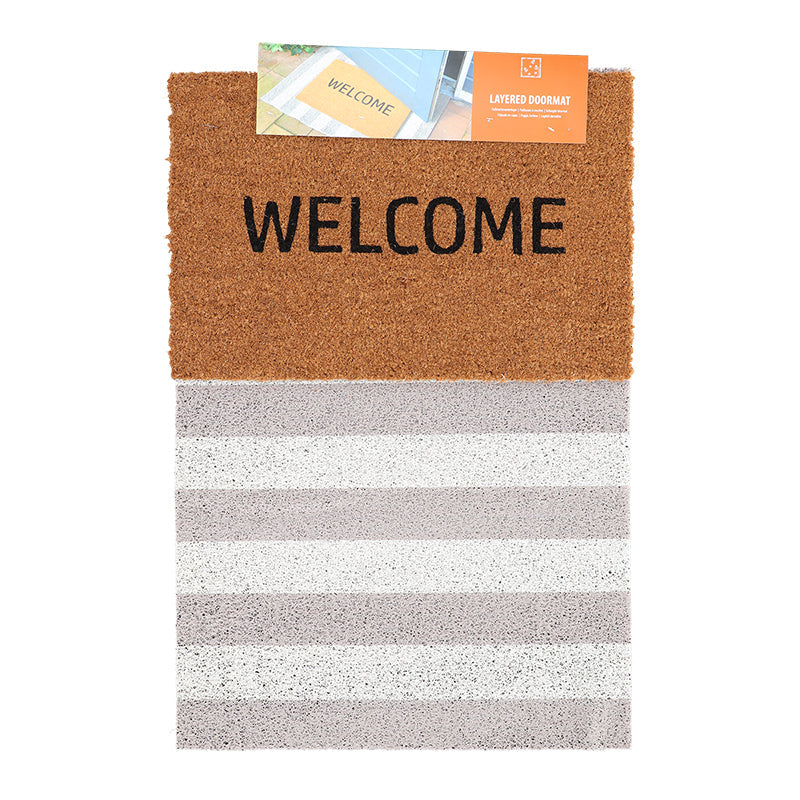 Layered Doormat Set Vertical Stripes