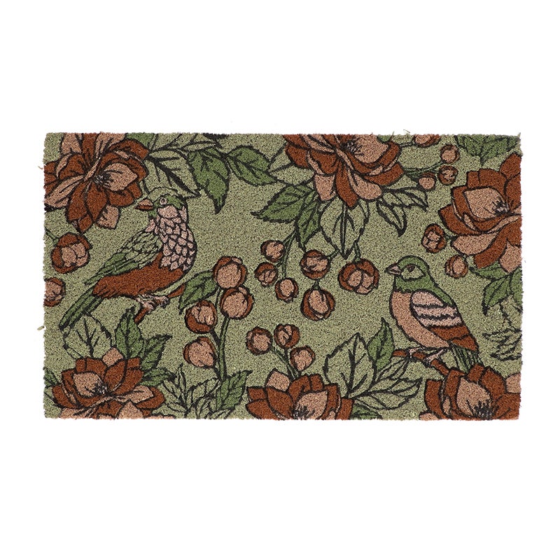 Doormat Coir Floral Green L