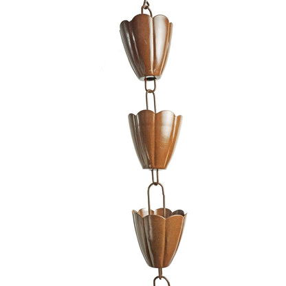 Scallop Cup Rain Chain 3X96