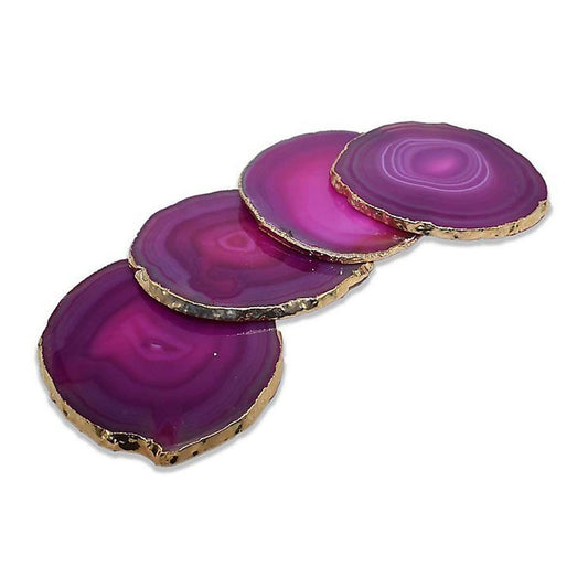 Pink Agate Coasters, 4.5X4.5 in, *Price Per Coaster*