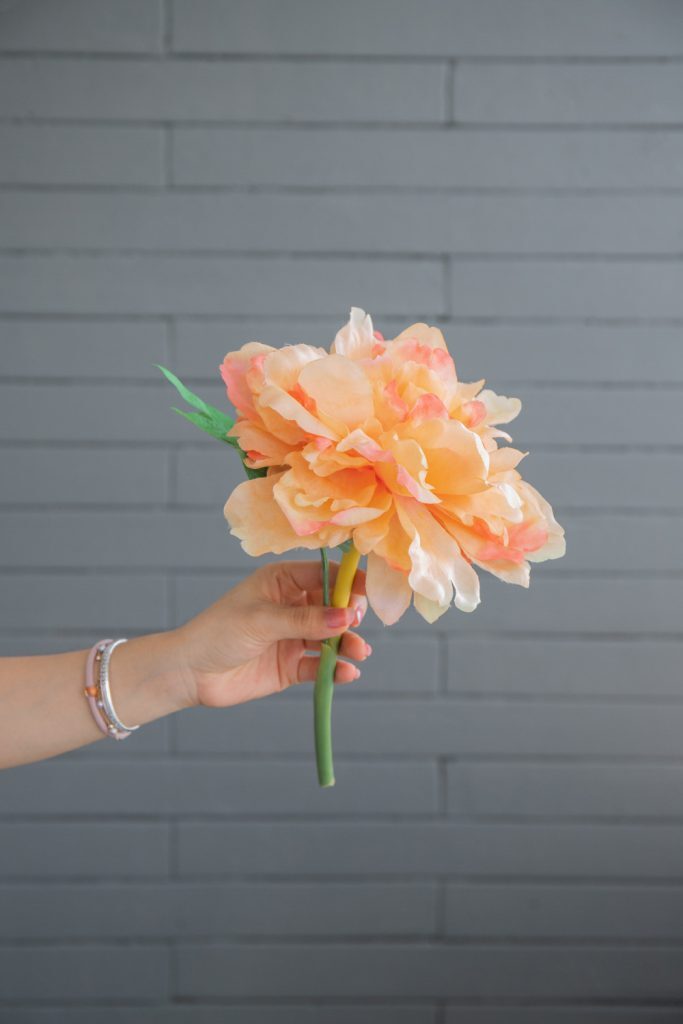 Almost Real 14" Peony - Peach