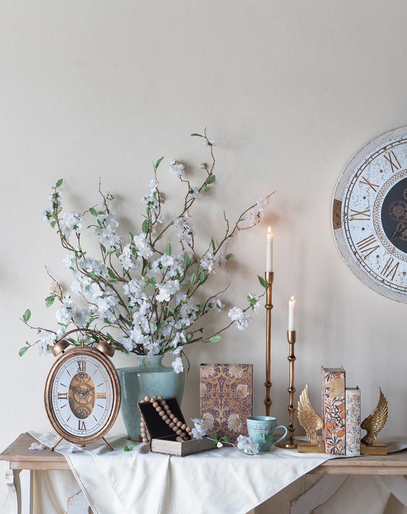 Set of 2 Decorative Book Boxes with Multi-Colored Floral Mo