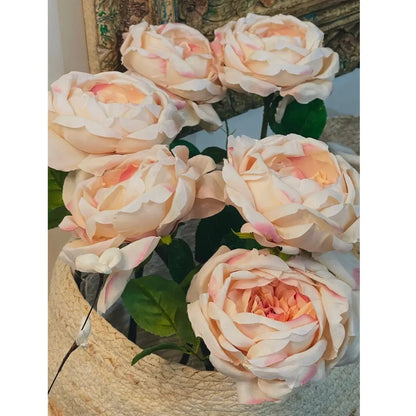 Artificial Cottage Rose Blush