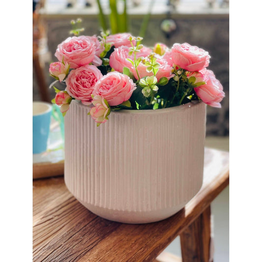 Artificial Camellia Bush Soft Pink, 5pcs