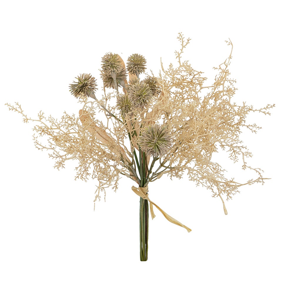 Artificial Dried-Look Flower Bouquet, Cream