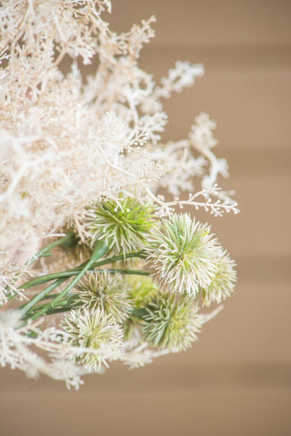 Artificial Dried-Look Flower Bouquet, Cream