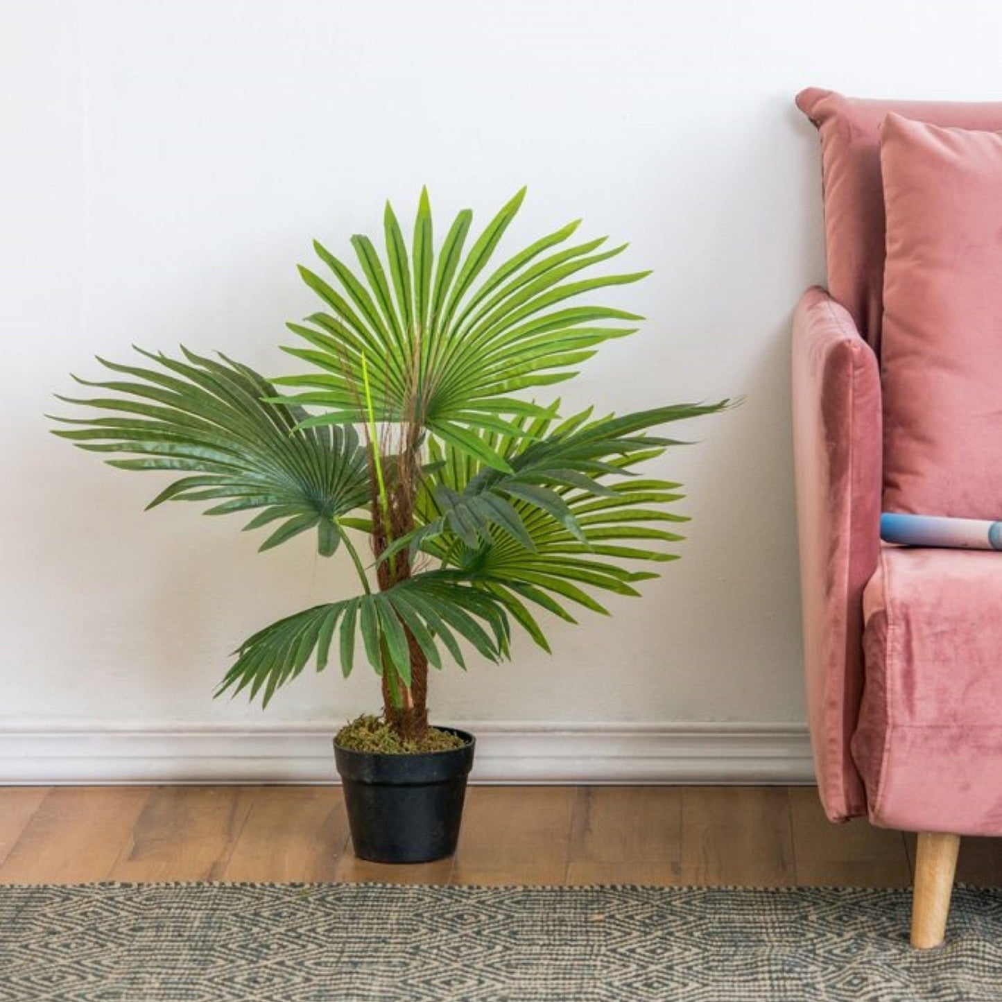 Artificial Fan Palm Tree In Pot