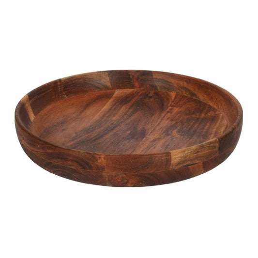 Lume Serving Dish Tray Round Shape, Acacia Wood, O