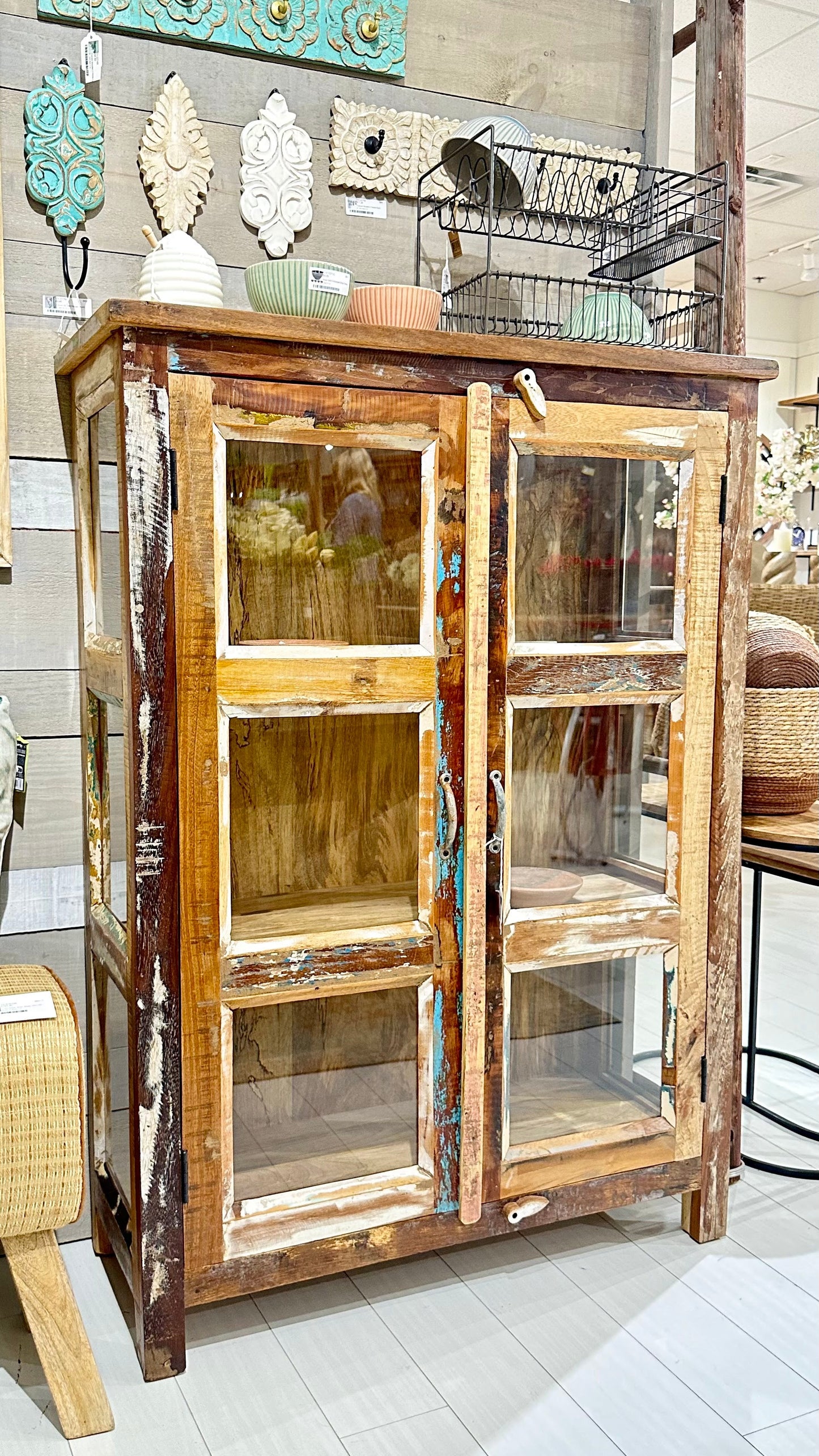 Ant. Wood Cabinet, Brown, Teak