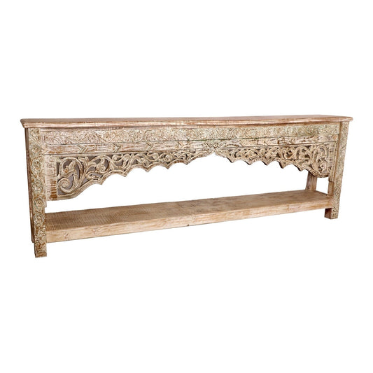 Carved Console Natural, 11 ft long