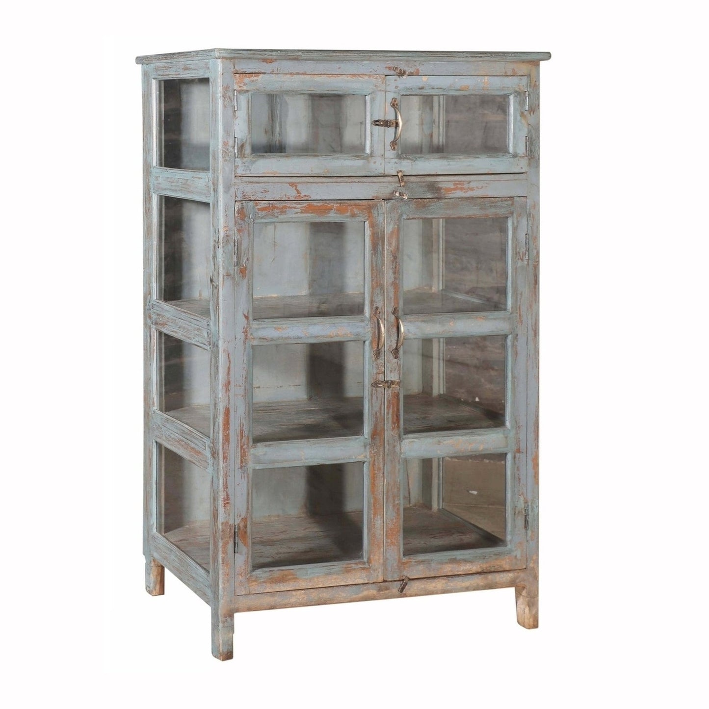 RM-059197, Wooden Cabinet With Glass, Teak, 50+Yrs Old - iDekor8