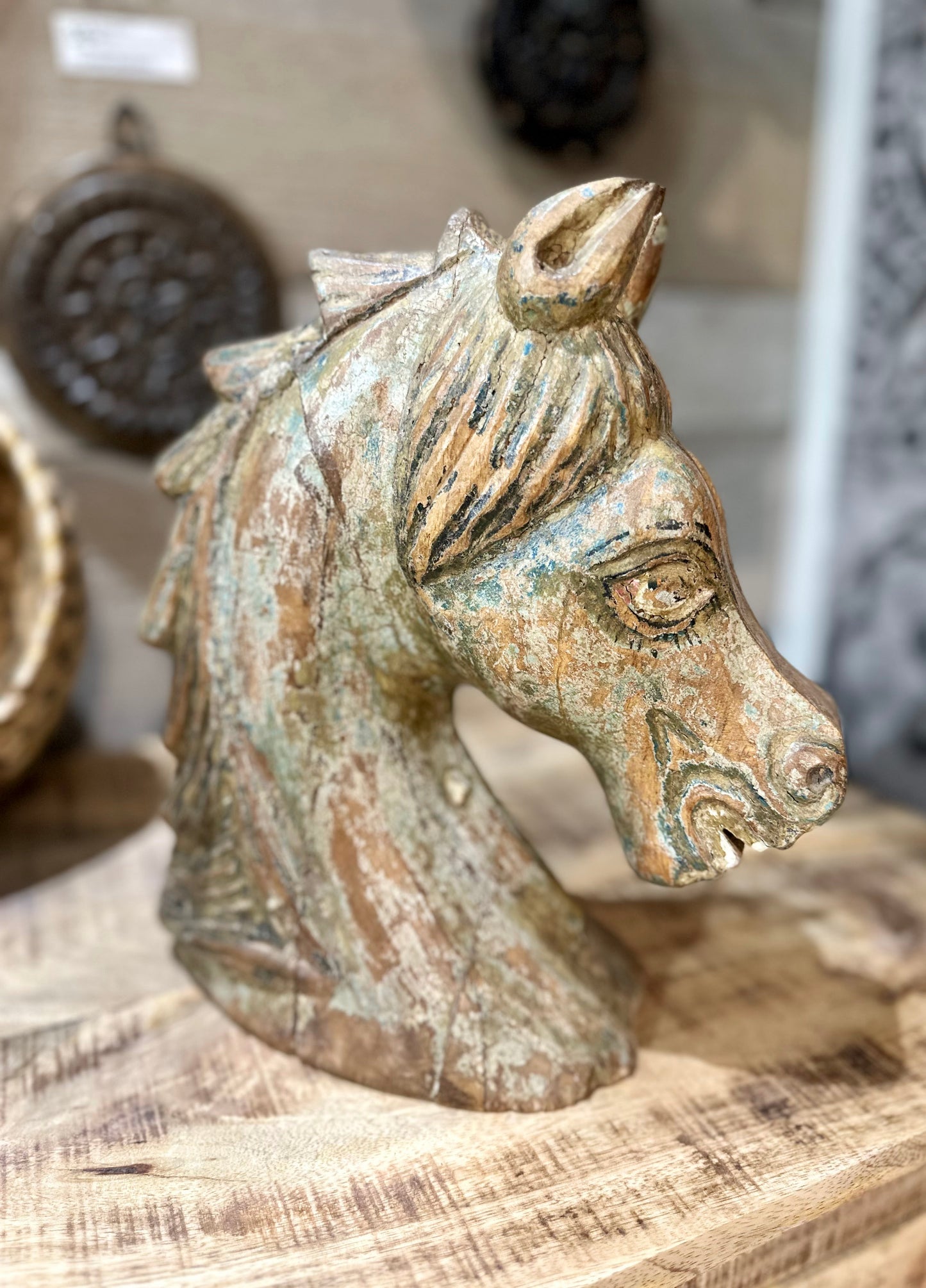 RS045067, Art. Wooden Horse Head, Mango Wood