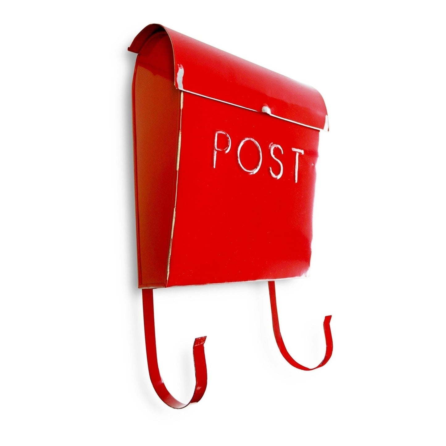 Euro Mailbox Rustic Red With POST, Last Chance