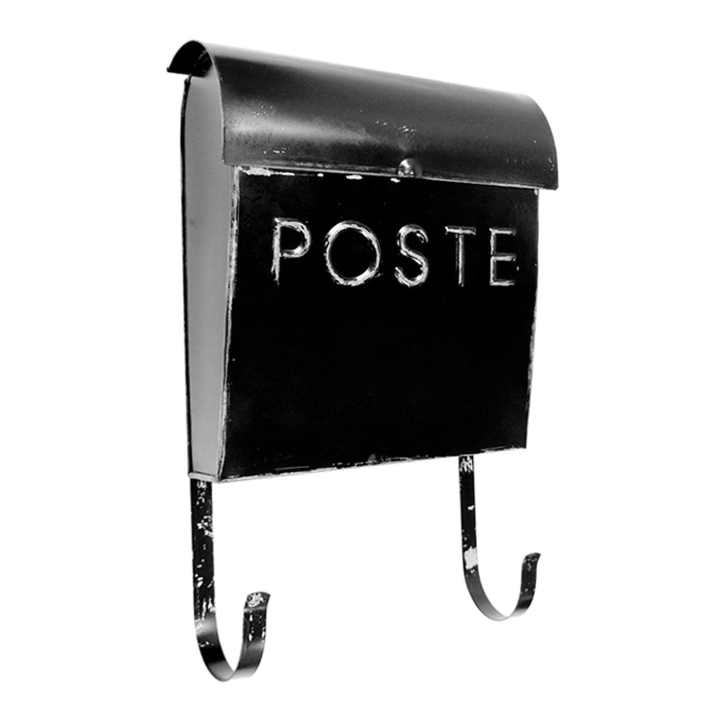 Rustic Euro Mailbox Rustic  Black With POSTE, Last Chance