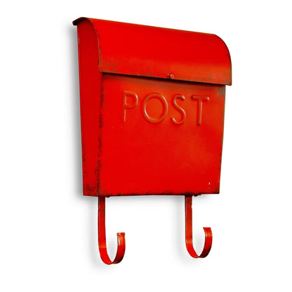 Euro Mailbox Rustic Red With POST