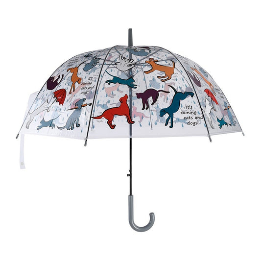Transparent It's Raining Cats & Dogs Umbrella