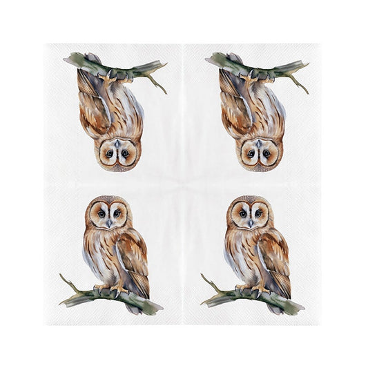 Paper Napkins Owl 33X33cm