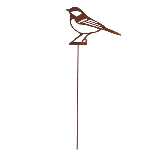 Rust Garden Stake Great Tit