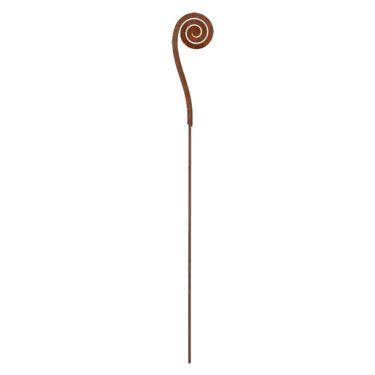 Rust Garden Stake Fern Young Frond