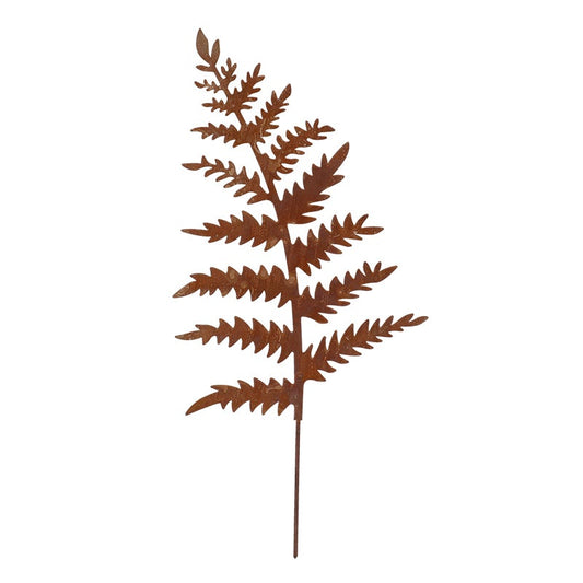 Rust Garden Stake Fern Frond  2