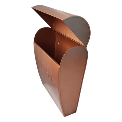 Sylvia Small Euro Mailbox, Copper