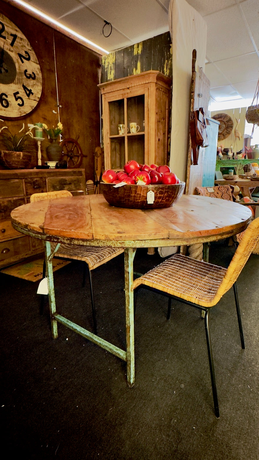 Antique Round Folding Table