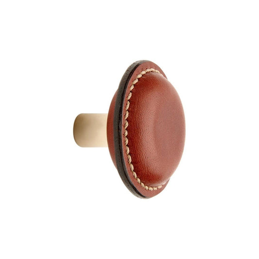 Genuine Leather/Iron Knob, Brown