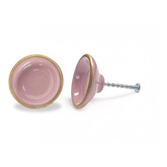 Ceramic Knob, Pink