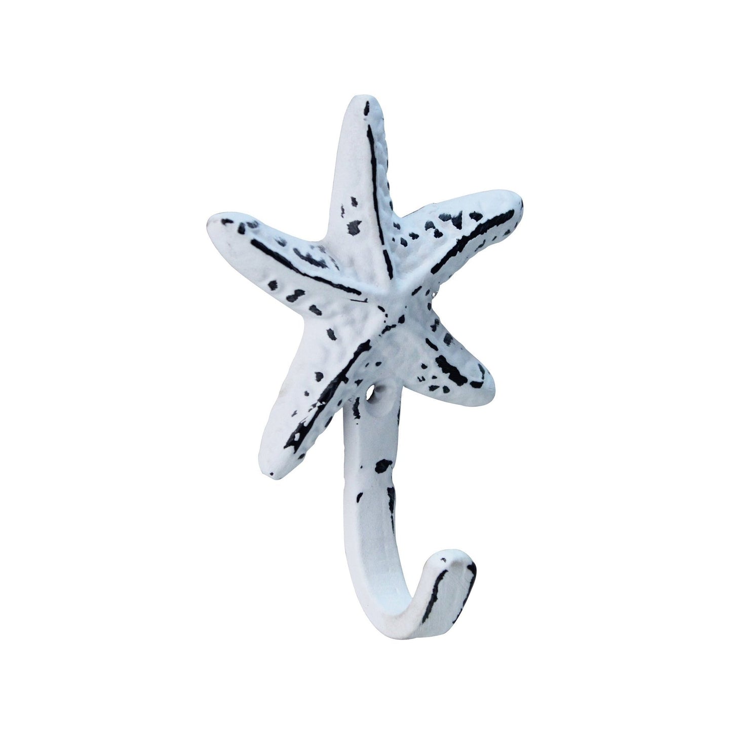 STARFISH IRON NAUTICAL HOOK, WHITE