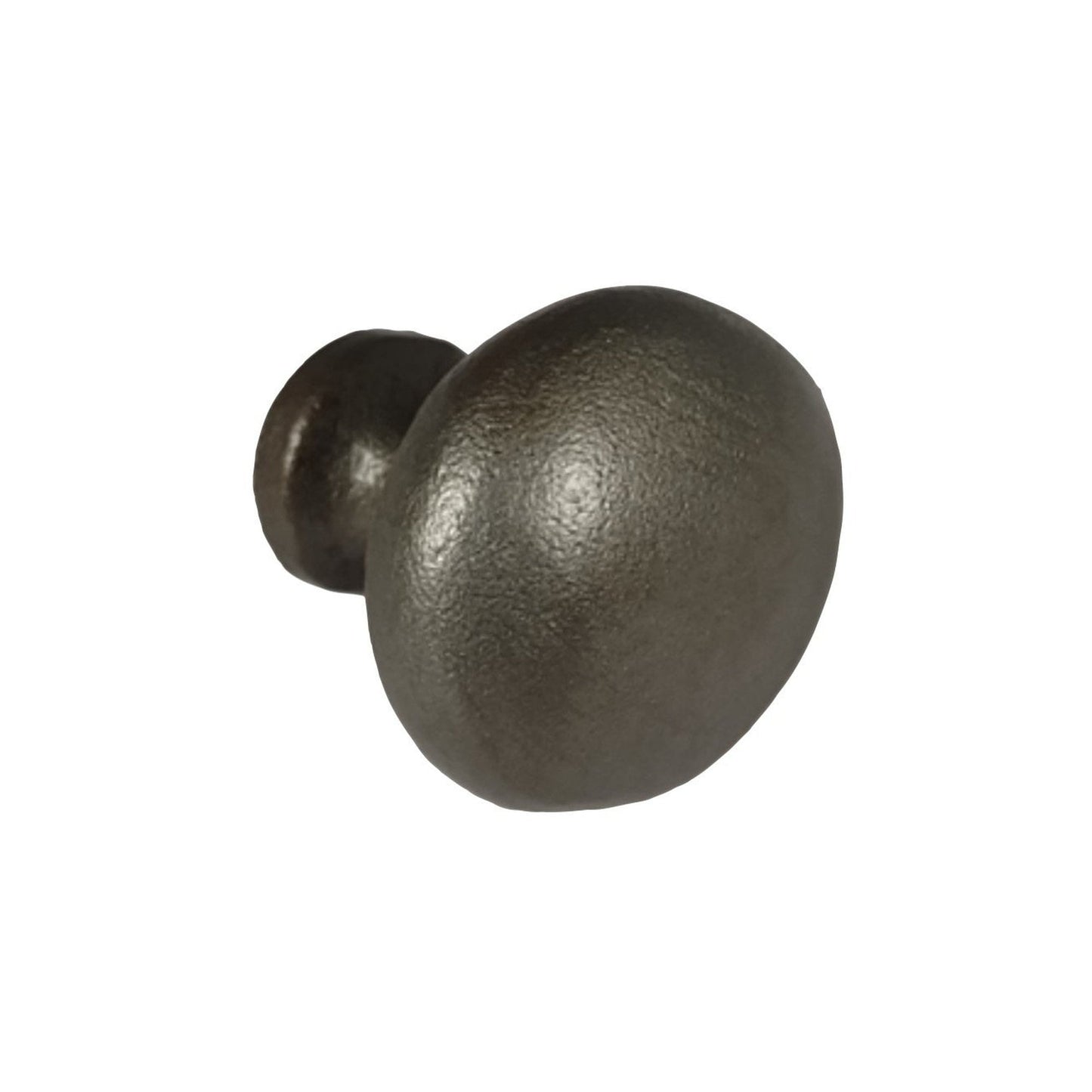 Round Iron Knob, Large, Antique Metal