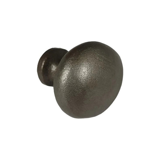 Round Iron Knob, Small, Antique Metal