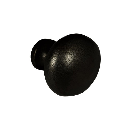 Round Iron Knob, Small, Black