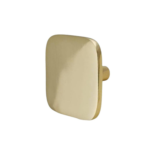 Brass Knob, Polished Brass, 1.6 in