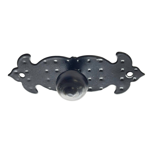 Iron Knob On Plate, Black Forge