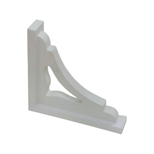 Mango Wood Wall Bracket, Distressed White, Wood