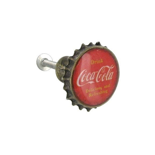 Cola Bottle Cap Iron Knob, Antique Metal