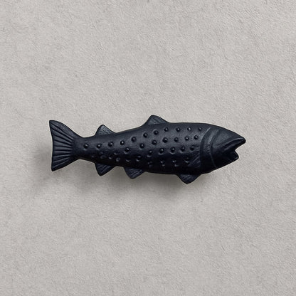 Fish Knob Antique Black Finish