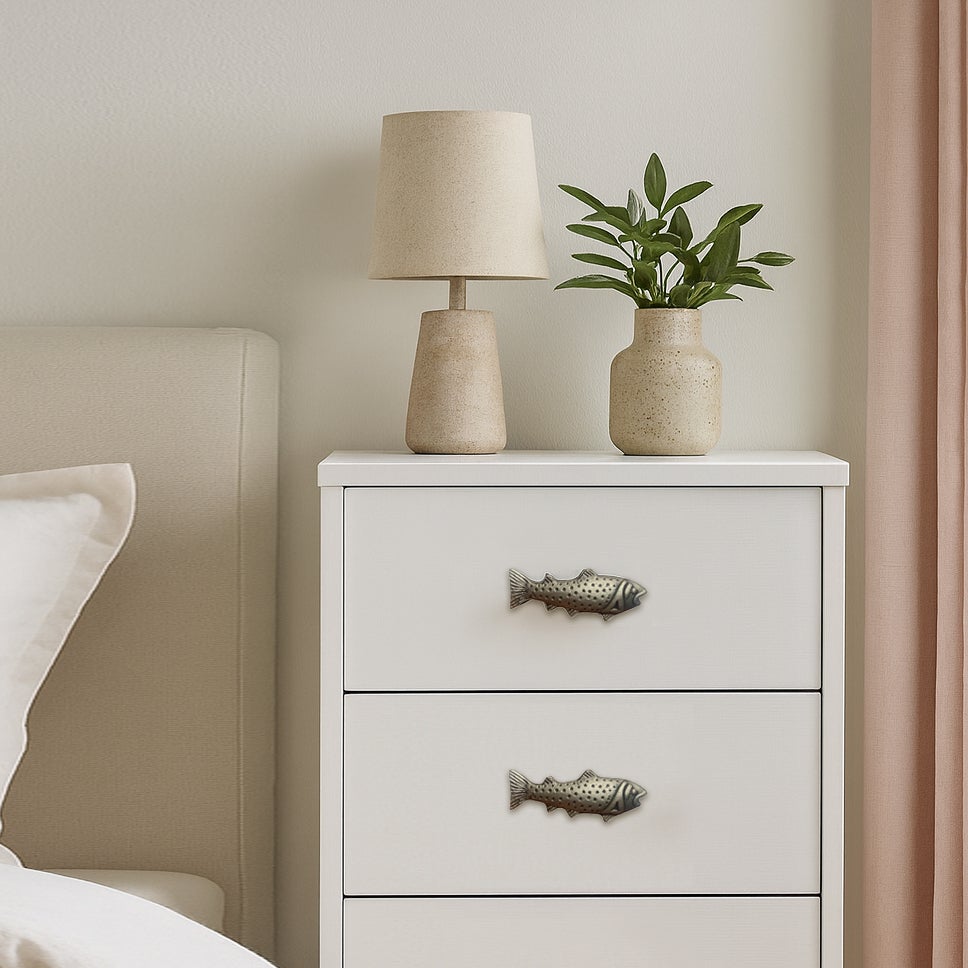 Fish Knob Antique Metal Finish