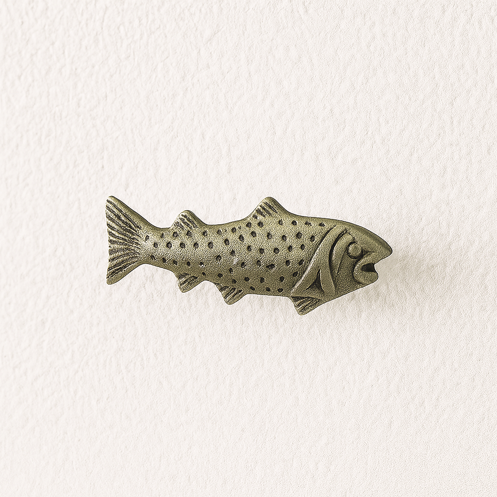 Fish Knob Antique Metal Finish