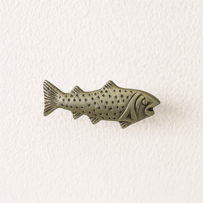 Fish Knob Antique Metal Finish