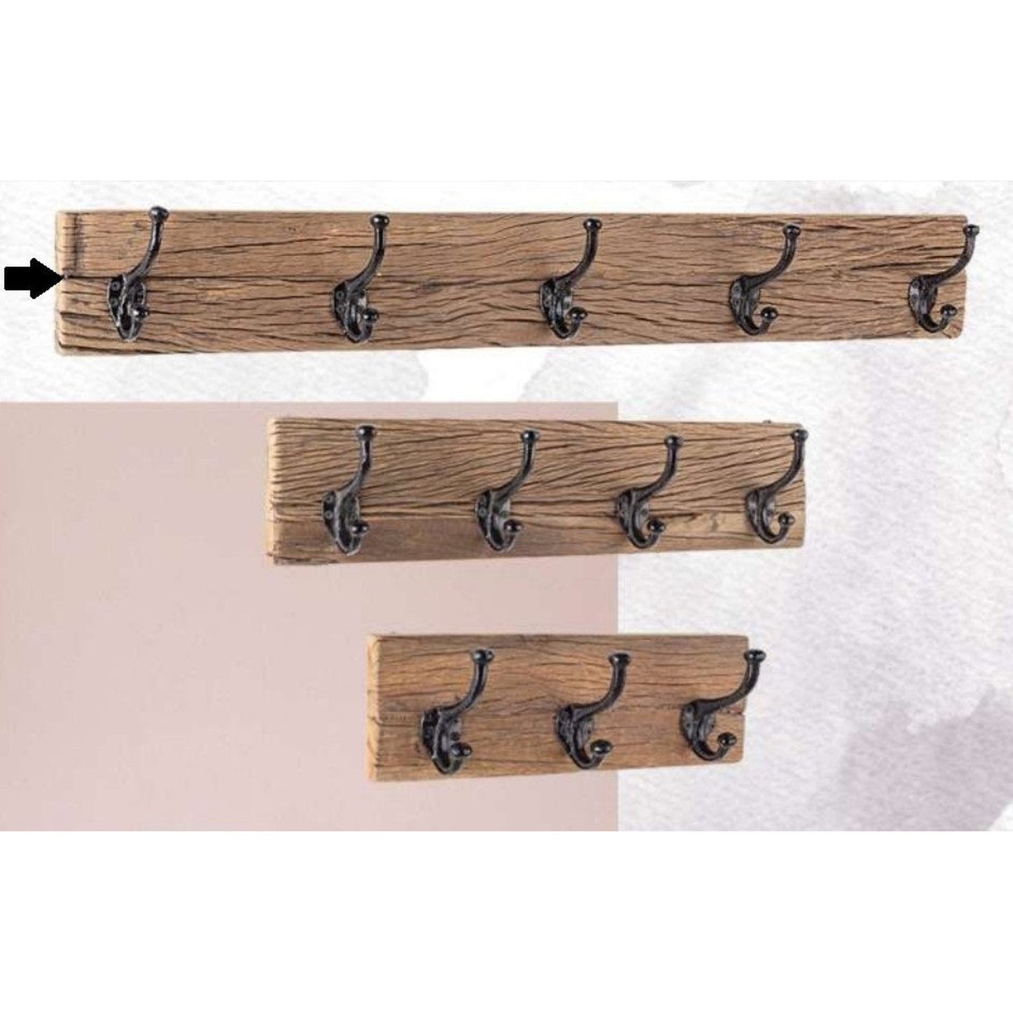 Locarno 5 Hook Wall Rack